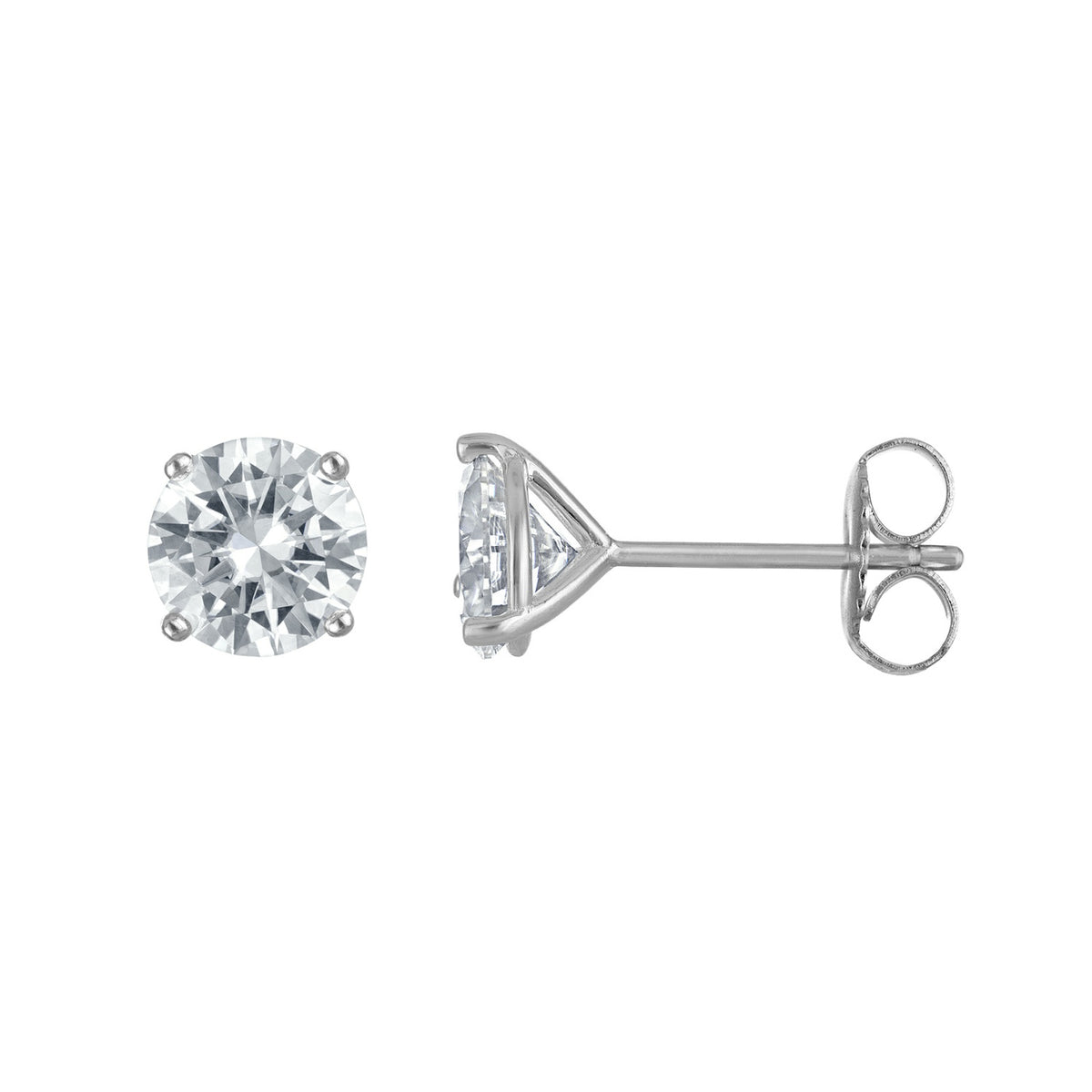 Classic Moissanite Stud Earrings (Martini)