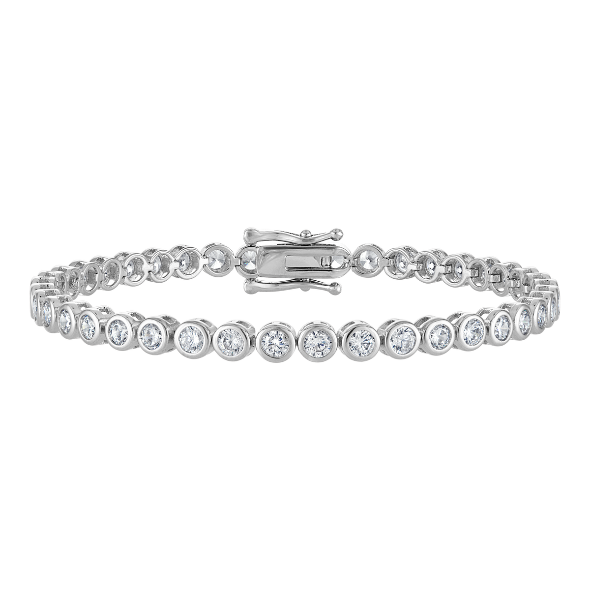 Bezel Set Round Tennis Bracelet