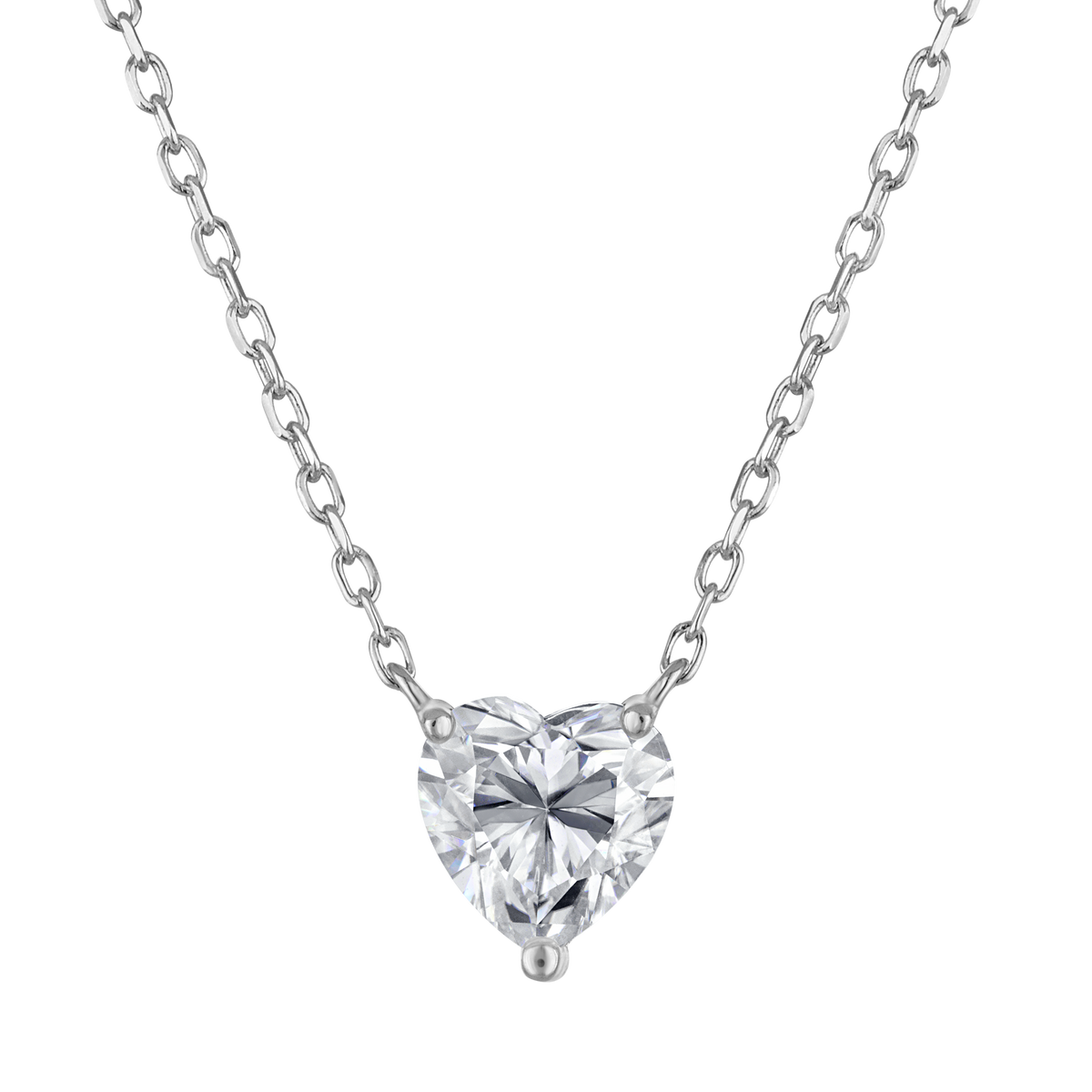 1 Carat Moissanite Heart Necklace