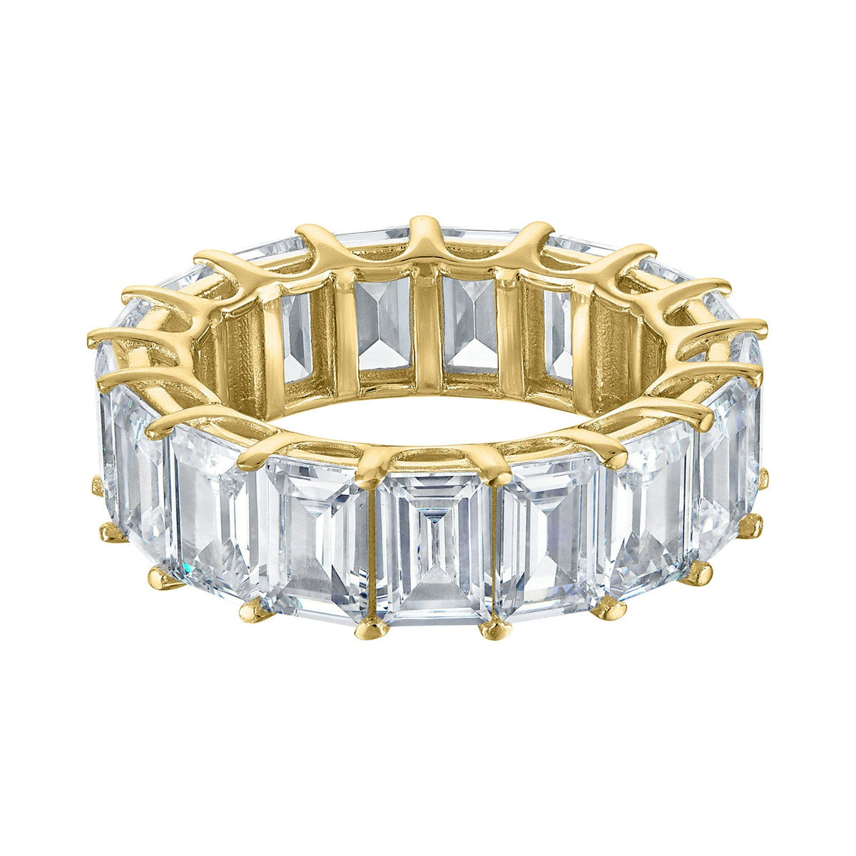 Emerald Eternity Band Ring, CZ