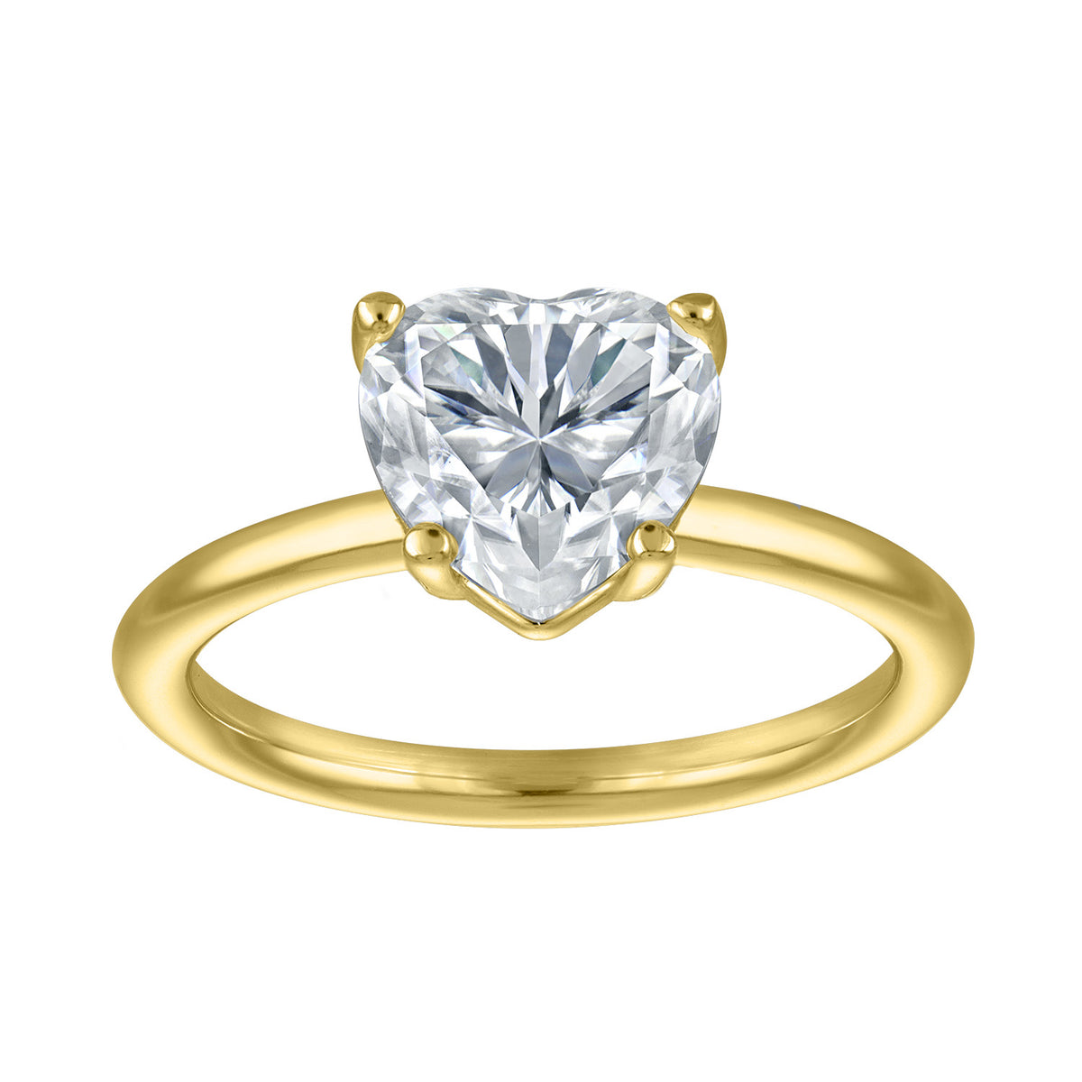 2ct. Heart Moissanite Solitaire Ring