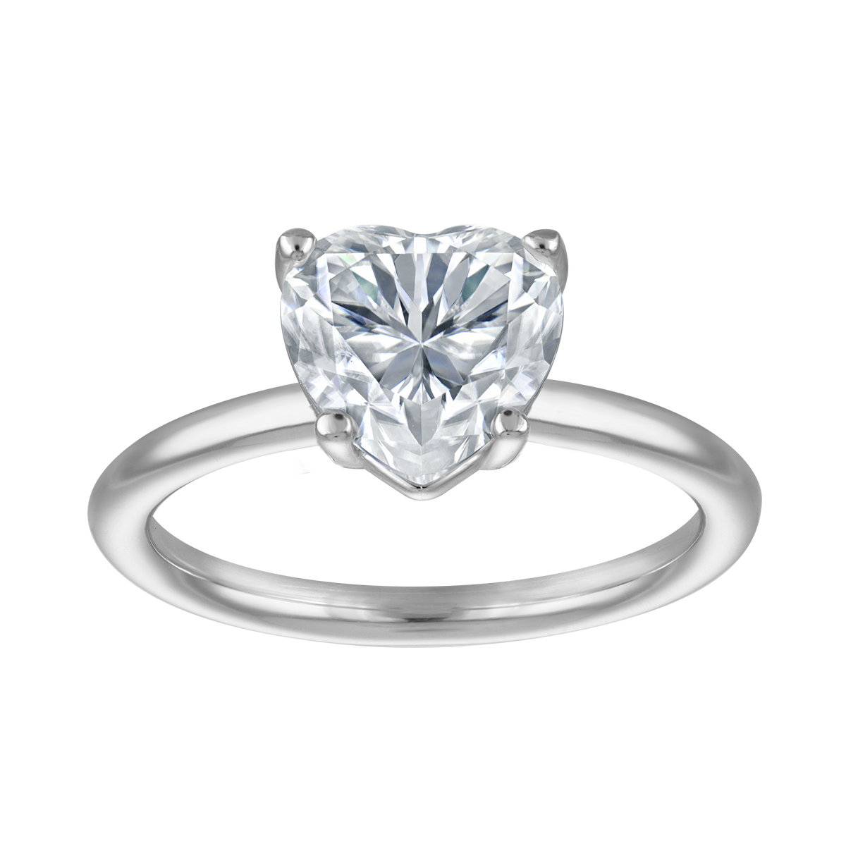 2ct. Heart Moissanite Solitaire Ring