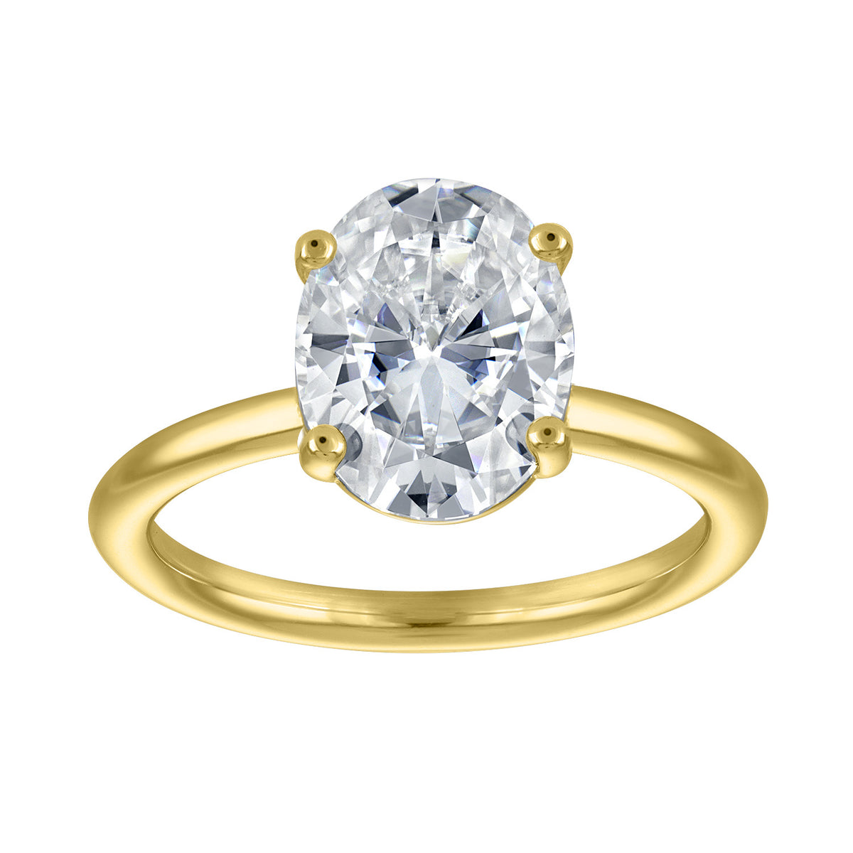 2.5ct Oval Moissanite Travel Engagement Ring