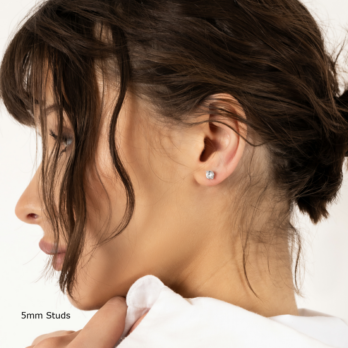 Classic Moissanite Stud Earrings (Basket Setting)