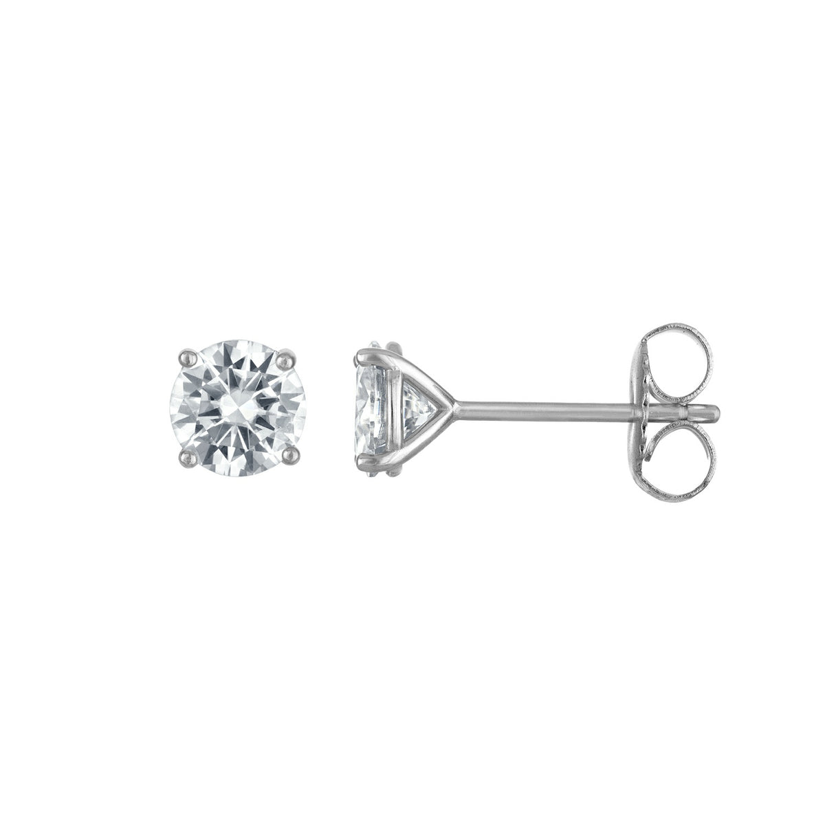 Classic Moissanite Stud Earrings (Martini)