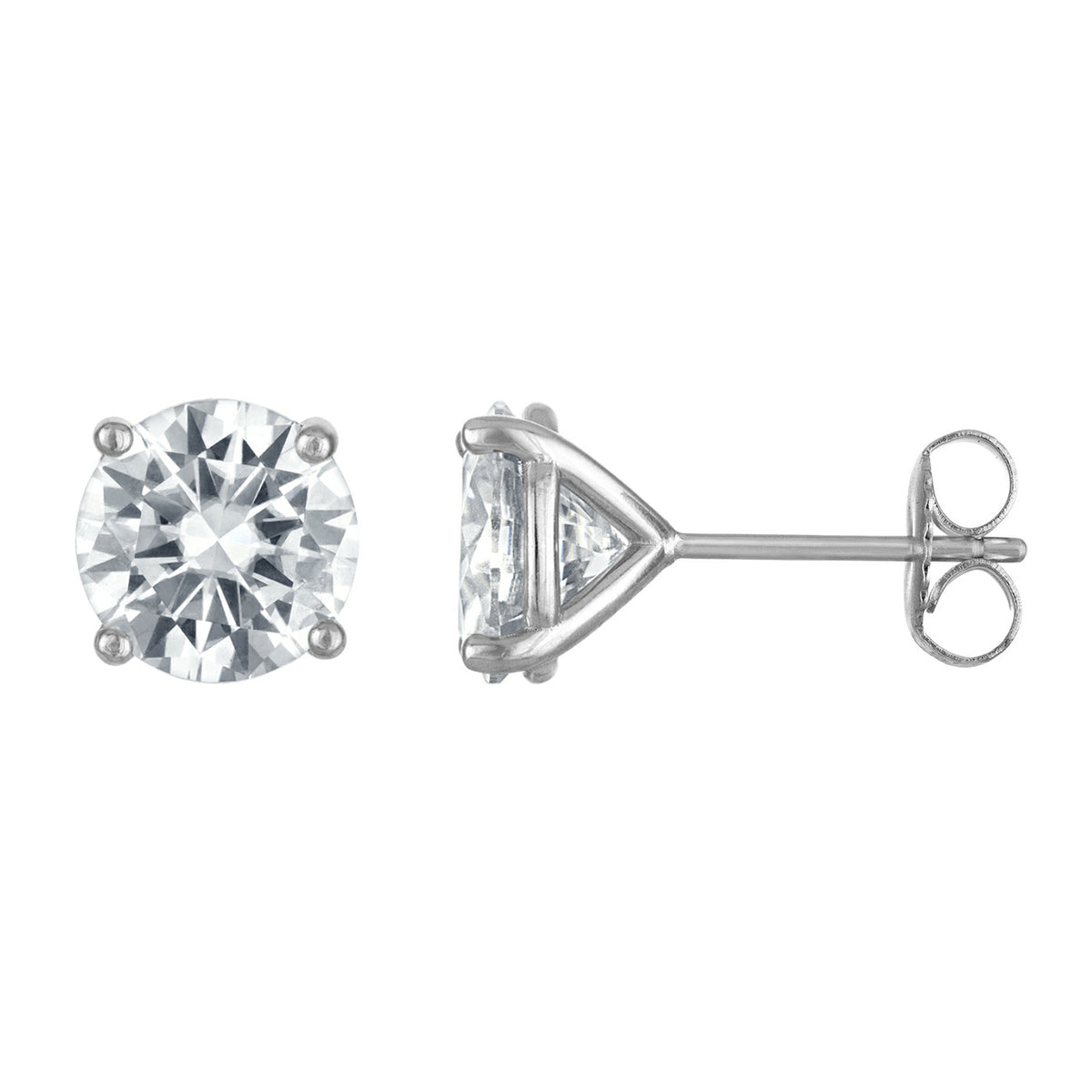 Classic Moissanite Stud Earrings (Martini)