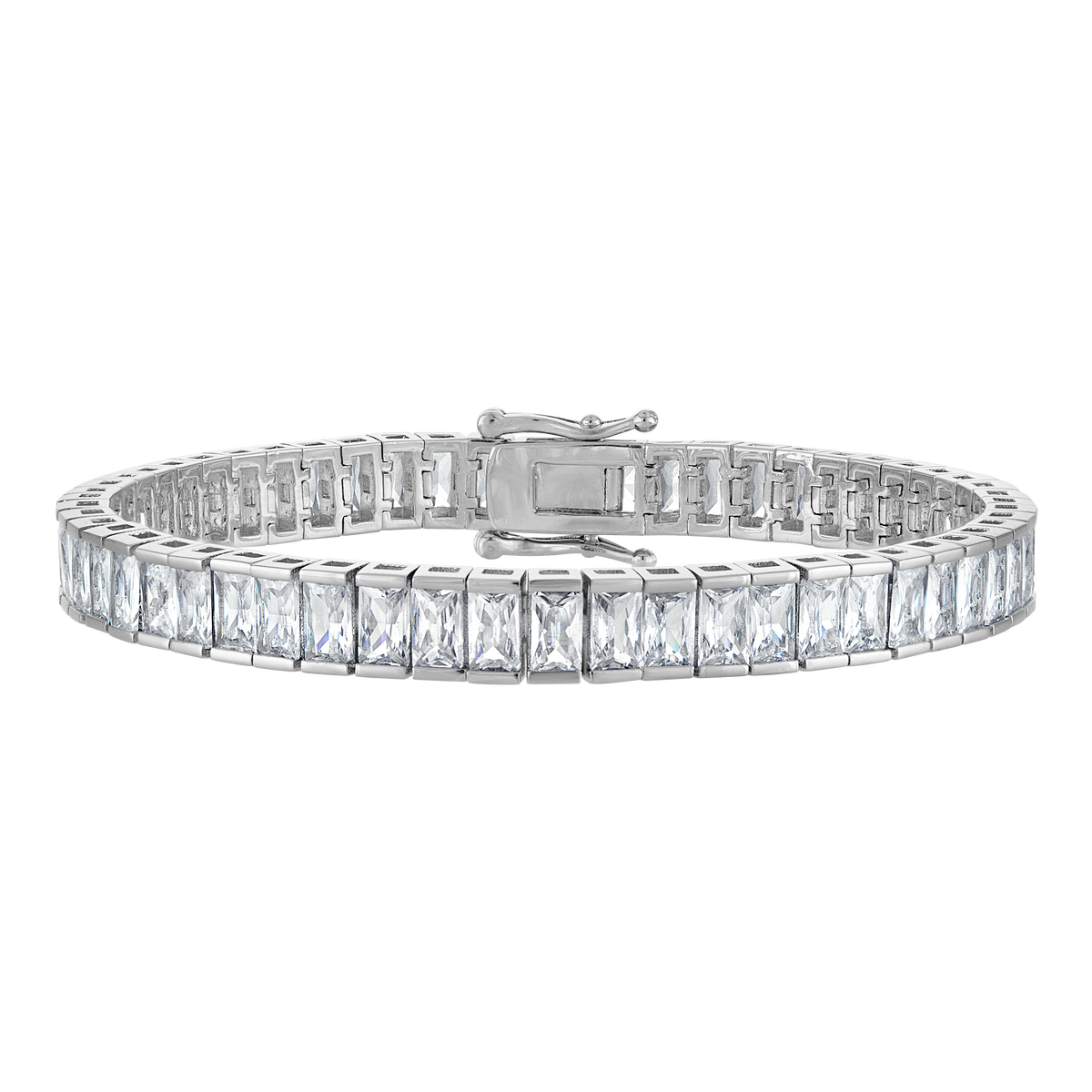 Emerald Bezel Tennis Bracelet