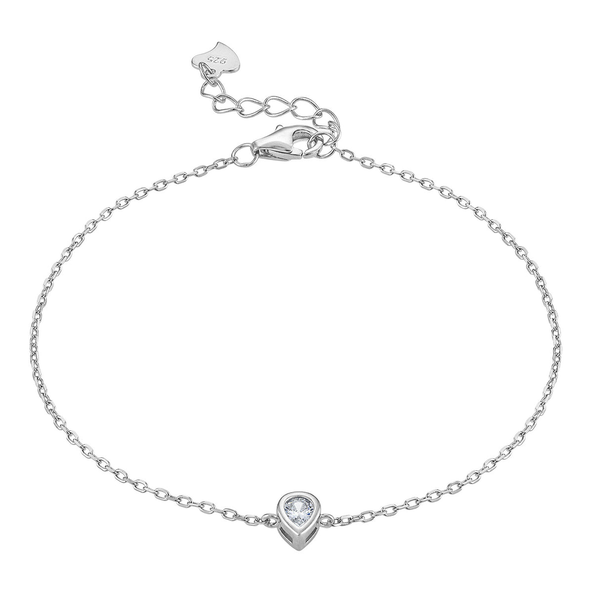Bezel Charm Chain Bracelet
