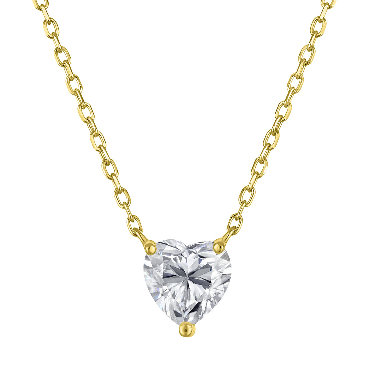 1 Carat Moissanite Heart Necklace
