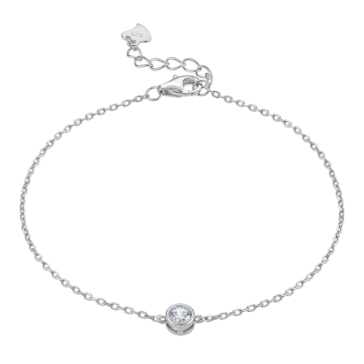 Bezel Charm Chain Bracelet