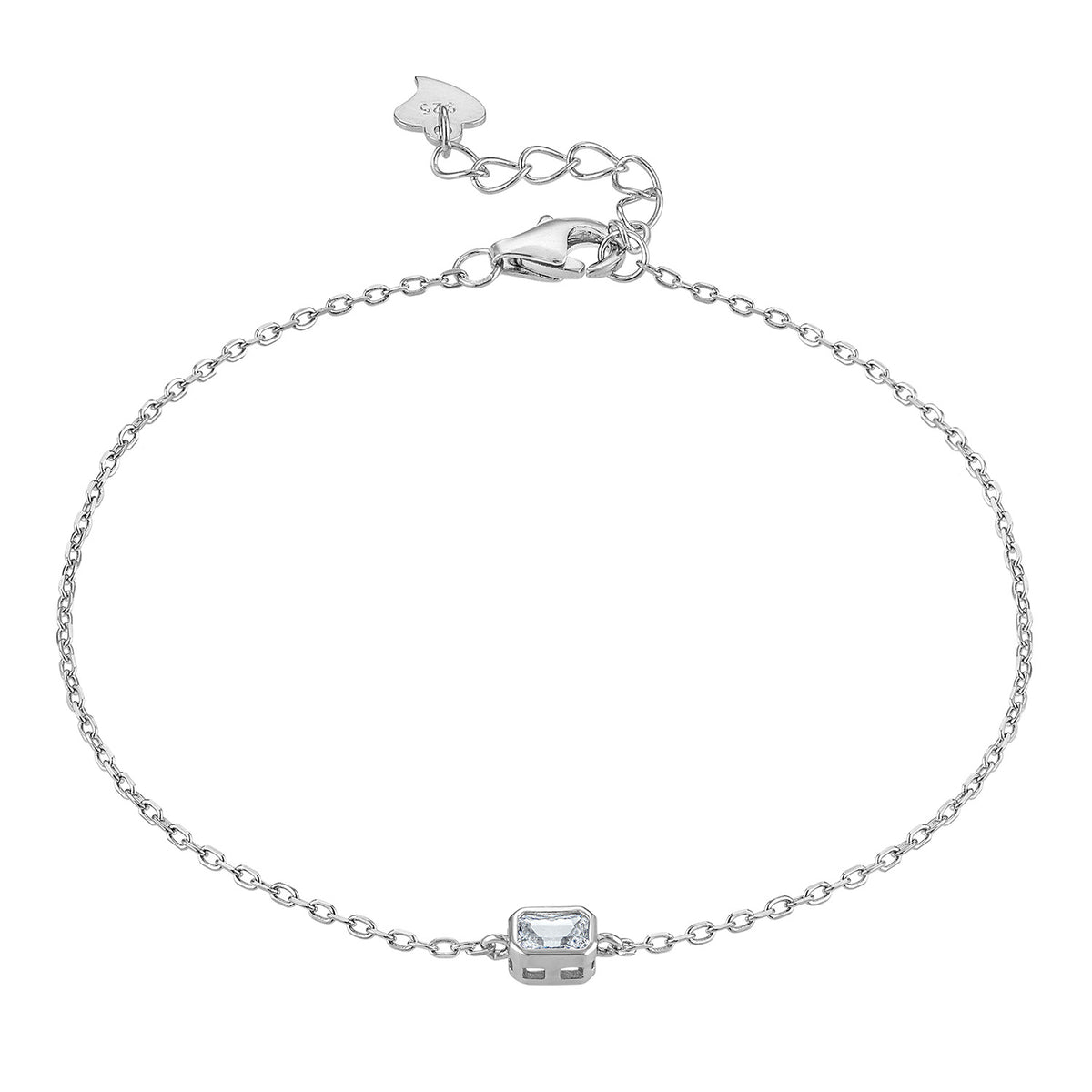 Bezel Charm Chain Bracelet
