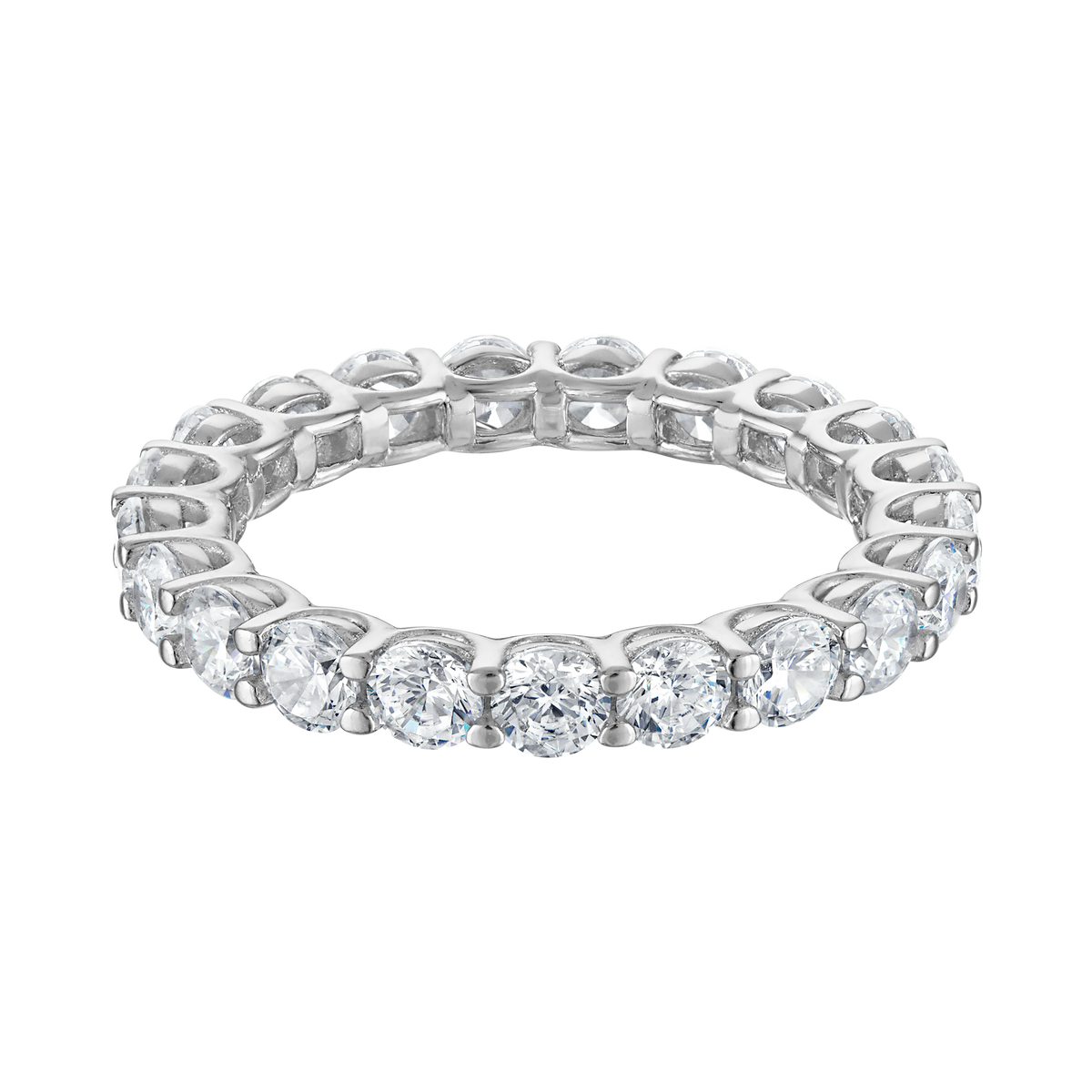 Moissanite Round Eternity Band Ring