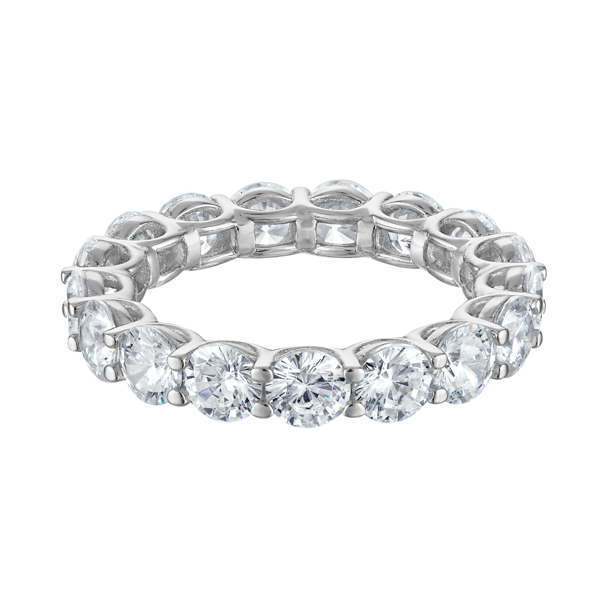Moissanite Round Eternity Band Ring