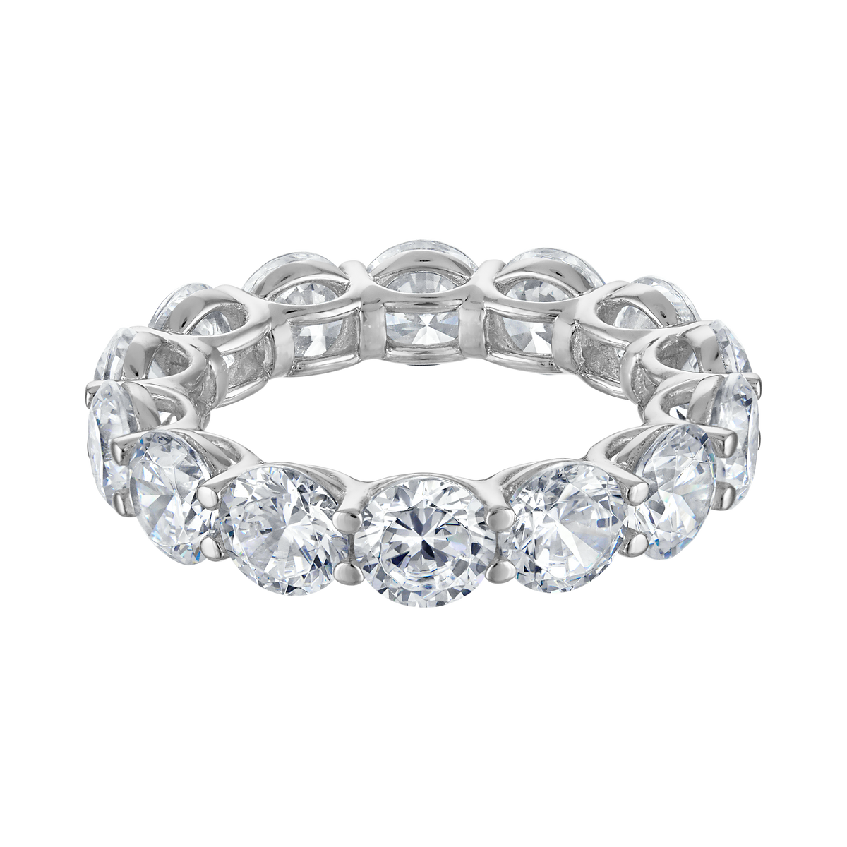 Moissanite Round Eternity Band Ring
