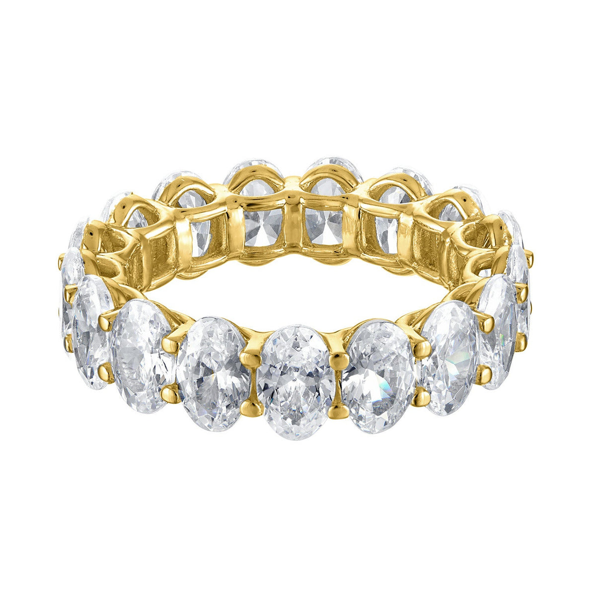Oval Eternity Band Ring, CZ