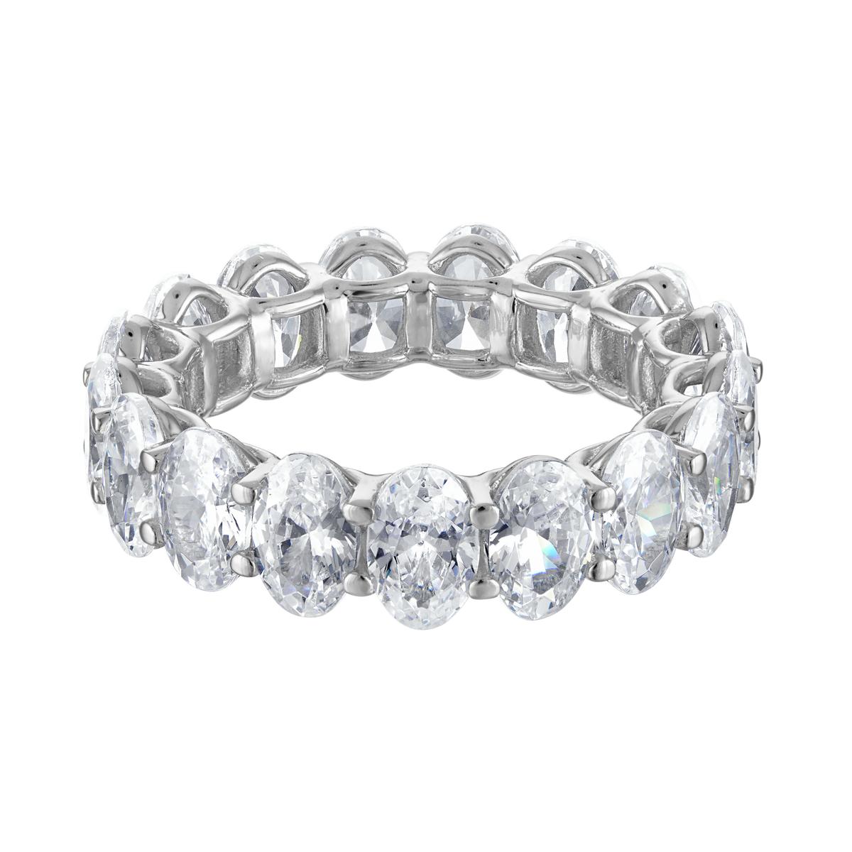 Oval Eternity Band Ring, CZ