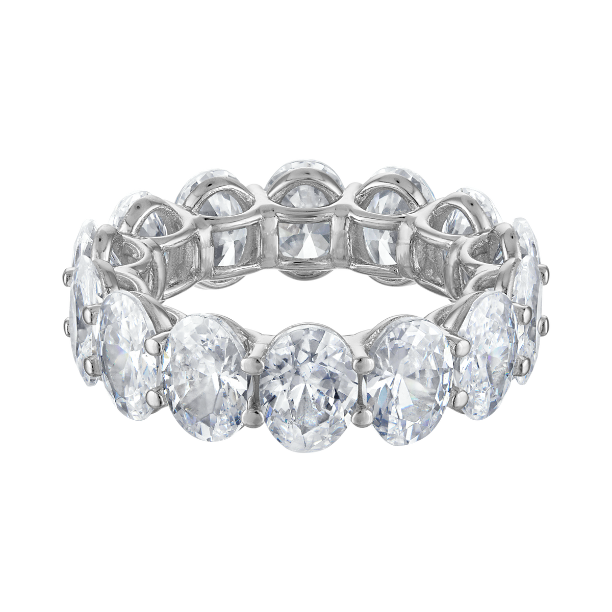 Oval Eternity Band Ring, CZ
