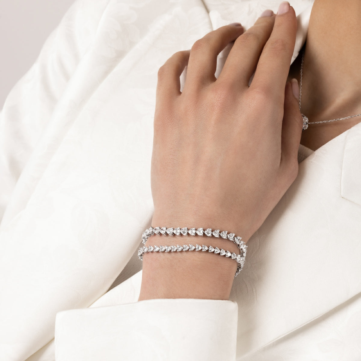 Heart Tennis Bracelet
