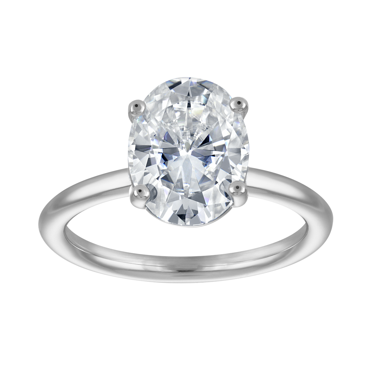 2.5ct Oval Moissanite Travel Engagement Ring
