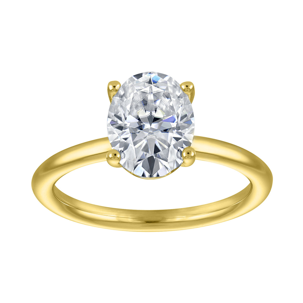 2ct. Oval Moissanite Travel Engagement Ring