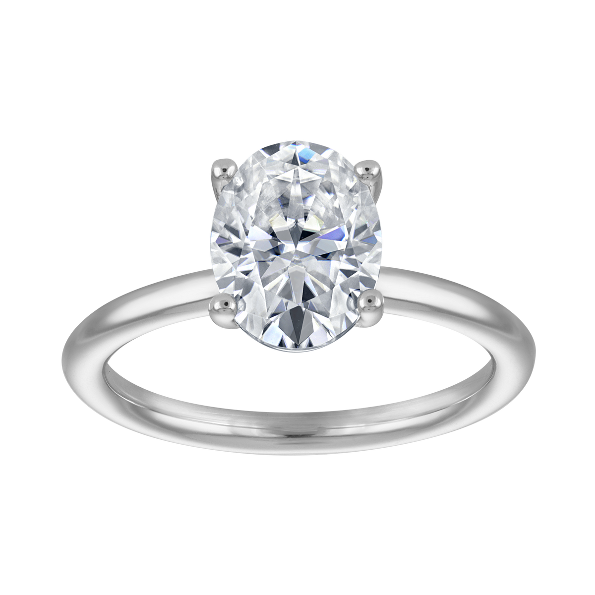 2ct. Oval Moissanite Travel Engagement Ring