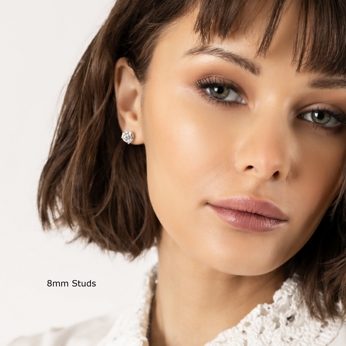 Classic Moissanite Stud Earrings (Basket Setting)